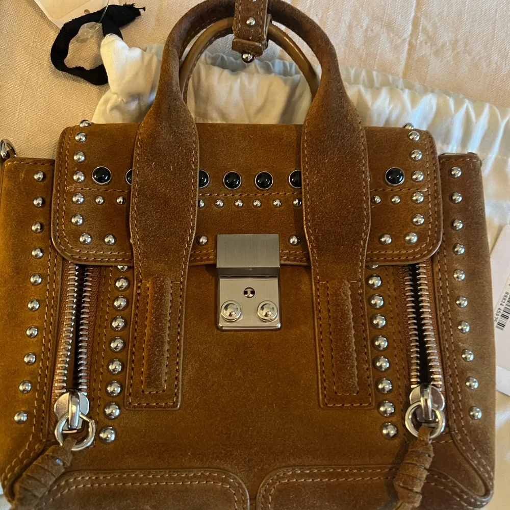 Phillip Lim $1250 studded suede mini pashli crossbody bag - Picture 2 of 14
